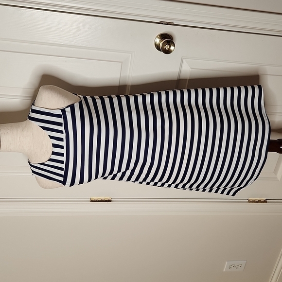 𝅺JUDE Connally Navy and White Striped Molly Dress Size XS - Picture 2 of 11